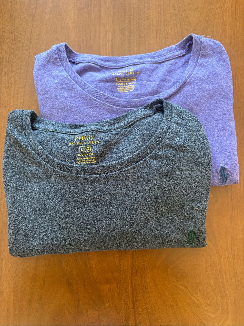 Ralph Lauren Short Sleeve Tees - Purple & Charcoal